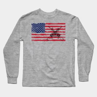 U.S Flag With gun Long Sleeve T-Shirt